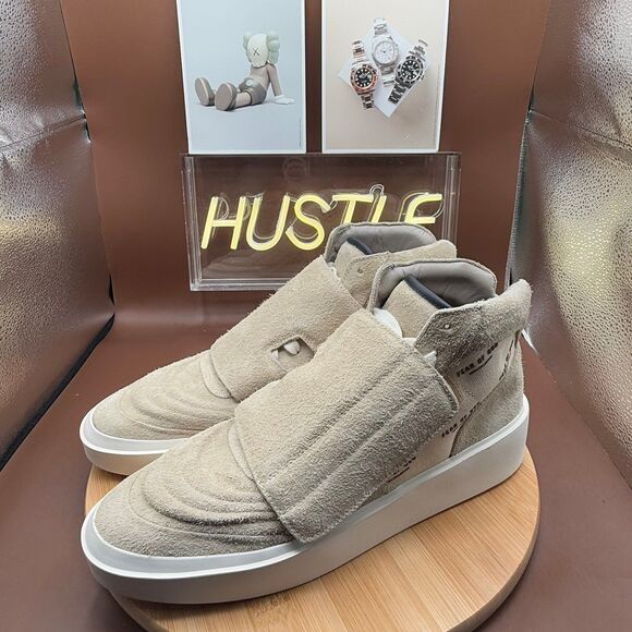 Fear Of God Skate Mid Sneaker Sand Cream Fear of God Print men’s US Sz 12 - Picture 2 of 12